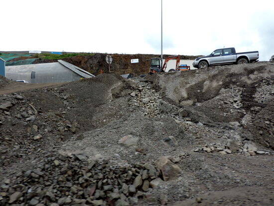 Baustelle der Tunneleinfahrt