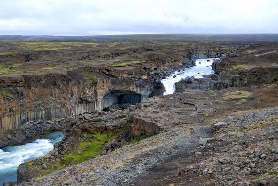 Blick von oben gleich hinter dem Parkplatz