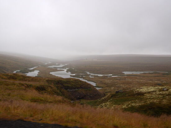 Blick vom Parklatz ins Laxárdalur