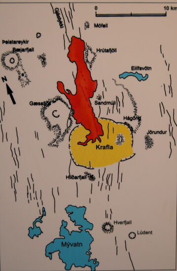 die Krafla nördlich des Mývatn, unser Ziel in 2 Tagen