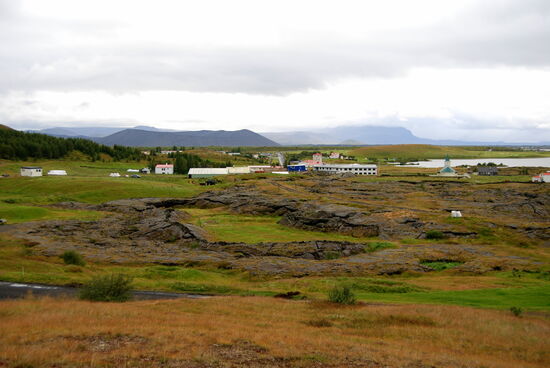 unser Blick auf Reykjahlið und Hverfjall