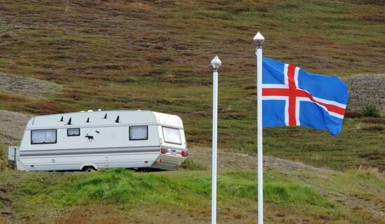 unser Wowa auf dem Plateau des Campingplatses