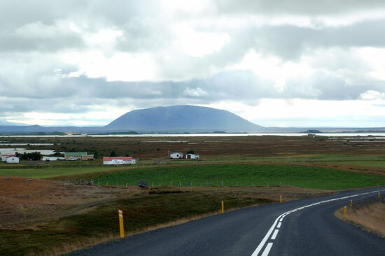 auf der N 1 in Richtung Südwesten um den Mývatn
