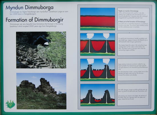 Informationstafel: so entstand Dimmuborgir