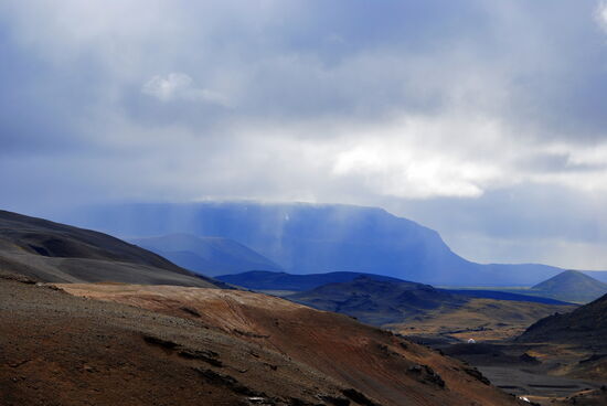 Regenschleier am Berg