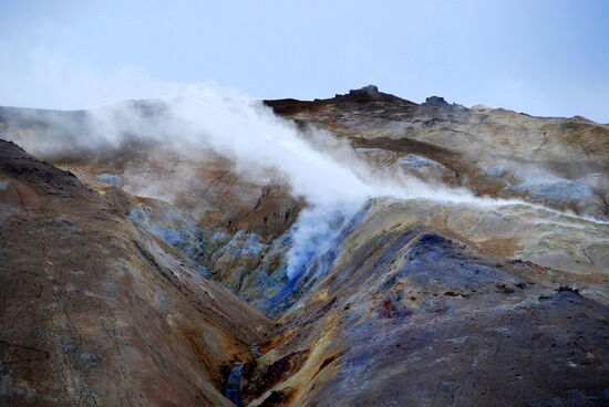 oben am Berg dampfte es auch