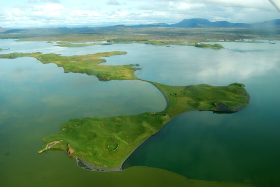 die Insel Mikley im südlichen Mývatn