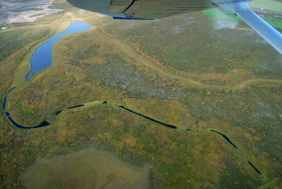 die Ebene der Kraká mit dem See Smiðjutjörn