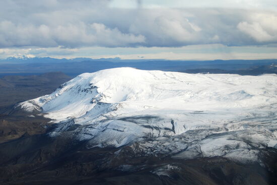 die schneebedeckte Askja