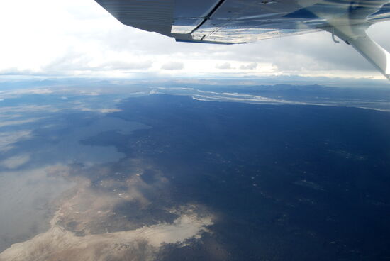 und sahen das riesige neue Lavafeld