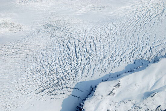 die Oberfläche war teilweise aufgerissen