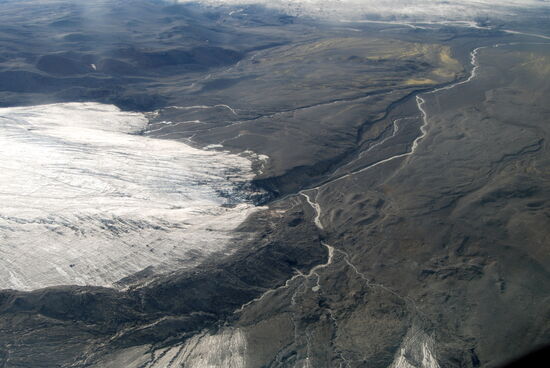 Blick vom Kverkjökull ins Tal der Volga?