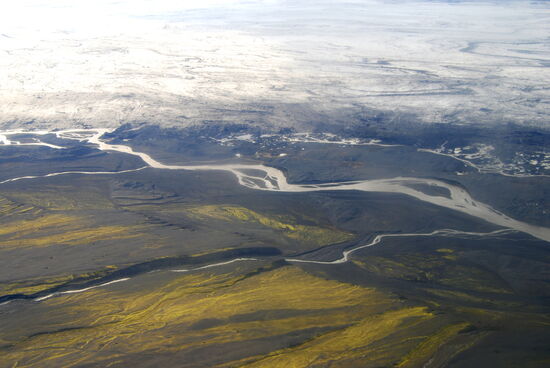 Jökulsá á Fjöllum am Gletscherrand