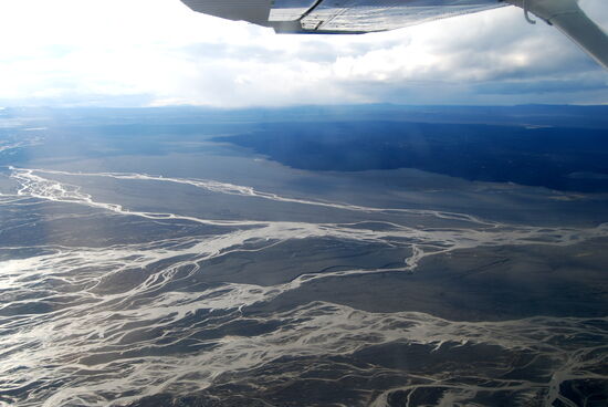 Jökulsá á Fjöllum mit dem neuen Lavafeld