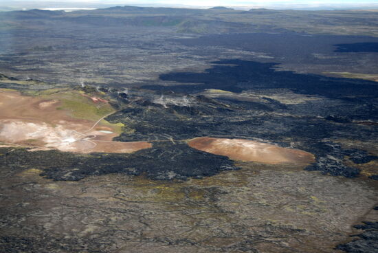Leirhnjúkur, 1975-84 gab es hier die letzten Ausbrüche, aber jetzt dampfte es immer noch