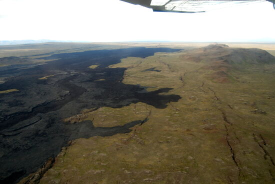 hier floß die schwarze Lava