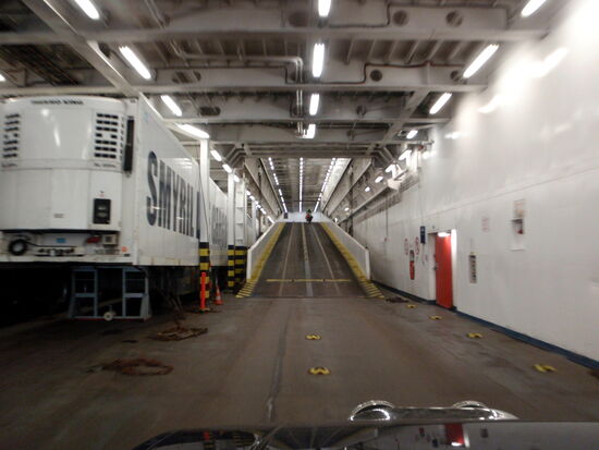 dann mußten wir die Rampe hinauf fahren