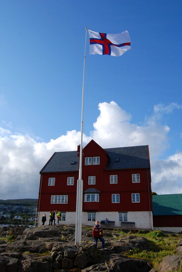 hier wehte auch die Flagge der Färöarna