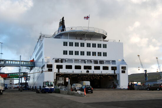Rampe der Fähre, darüber lag das Restaurang