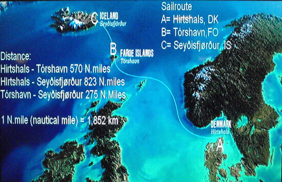 Information über die Strecke an Bord