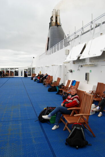 wir warteten noch an Deck