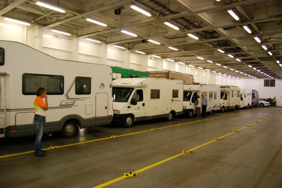 nun standen noch die Wohnmobile im Weg