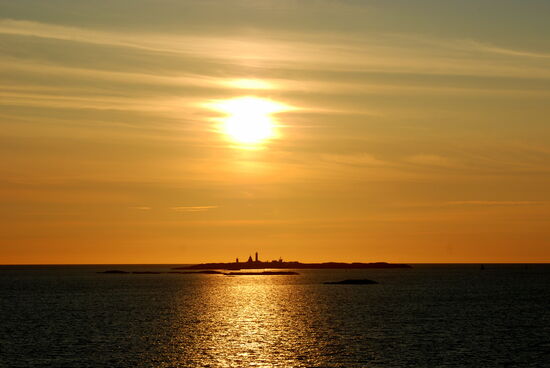 Vinga im Sonnenuntergang