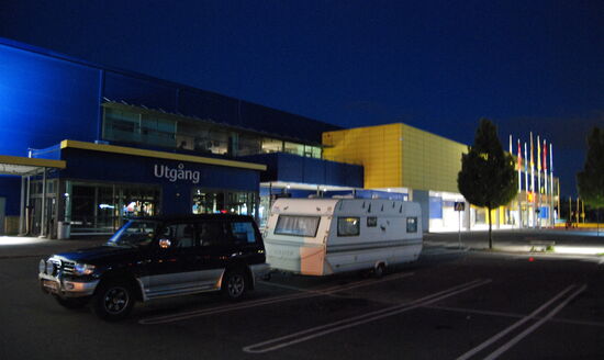 unser Übernachtungsplatz bei Ikea