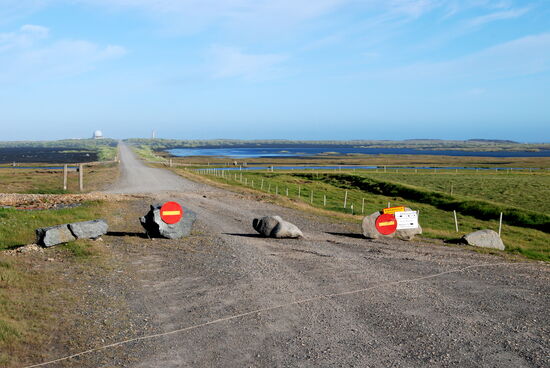 abgesperrte Straße nach Stokksnes