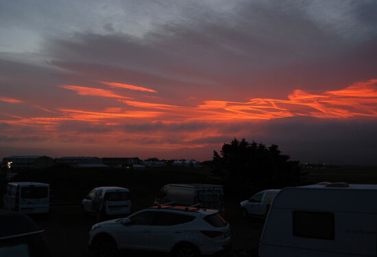 Sonnenuntergang am Campingplats