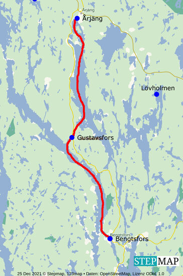 unsere erste Etappe von Årjäng nach Bengtsfors