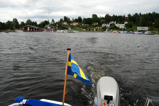 wir verließen den Gästehafen von Årjäng