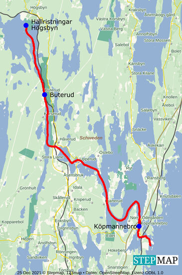 von den Felsritzungen bei Högsbyn nach Köpmannebro