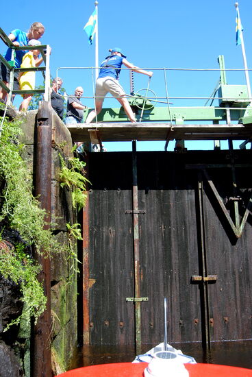 die Klappen der Schleusen wurden meist per Hand bedient