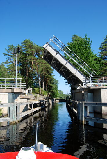 Einfahrt in die Schleuse