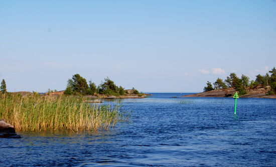 der erste Blick auf den Vänern