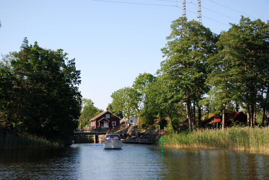 Zufahrt zur Schleuse Köpmannebro