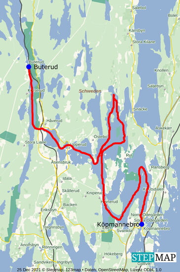 von Köpmannebro nach Buterud
