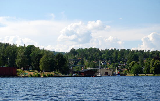 Håverud kommt in Sicht