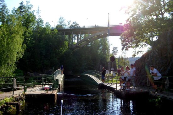 Fahrt über den Aquädukt