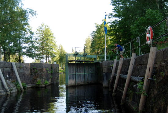Buterud, der letzten vollständig handbetriebenen Schleuse