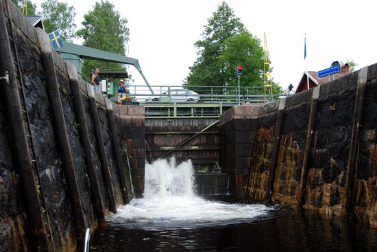 in der Schleuse von Mustadfors