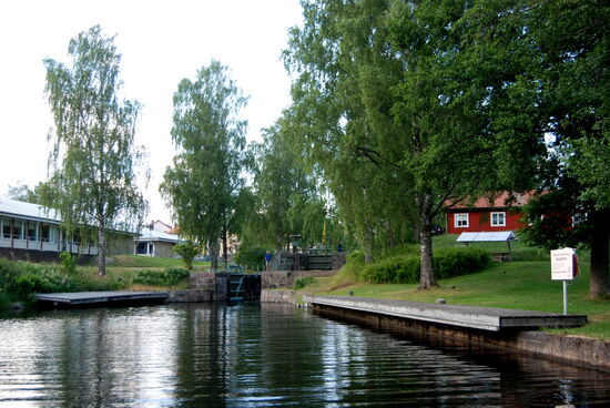 nach der Überquerung des Sees Bengtsbrohöljen hatten wir wieder die Schleusen von Bengtsfors erreicht