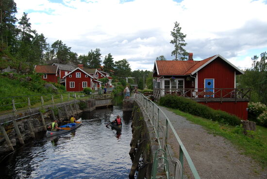 vor uns wurden oben noch Kanadier ausgeschleust