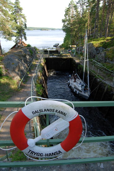 Blick über die Schleusenkammern