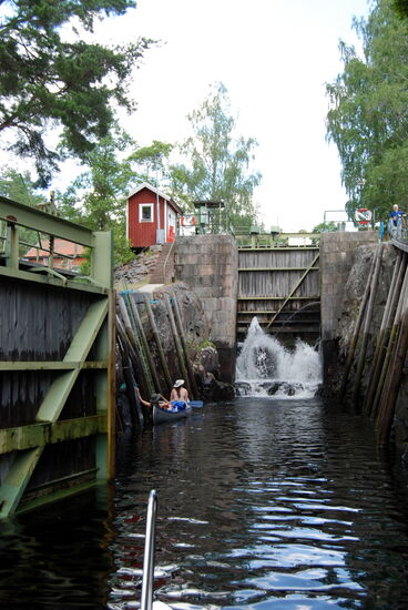 Blick in die Schleusenkammer