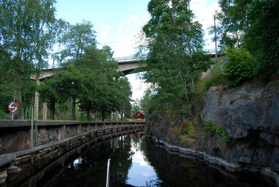 ein schmaler Kanal führte zum Östra Silen