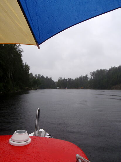 noch war unser Regenschirm intakt