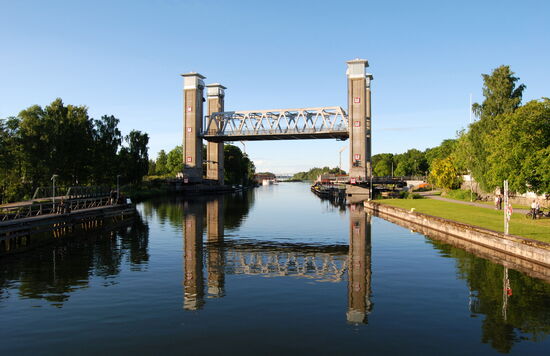 Eisenbahnbrücke in Trollhättan