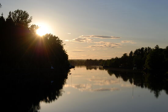langsam ging die Sonne unter